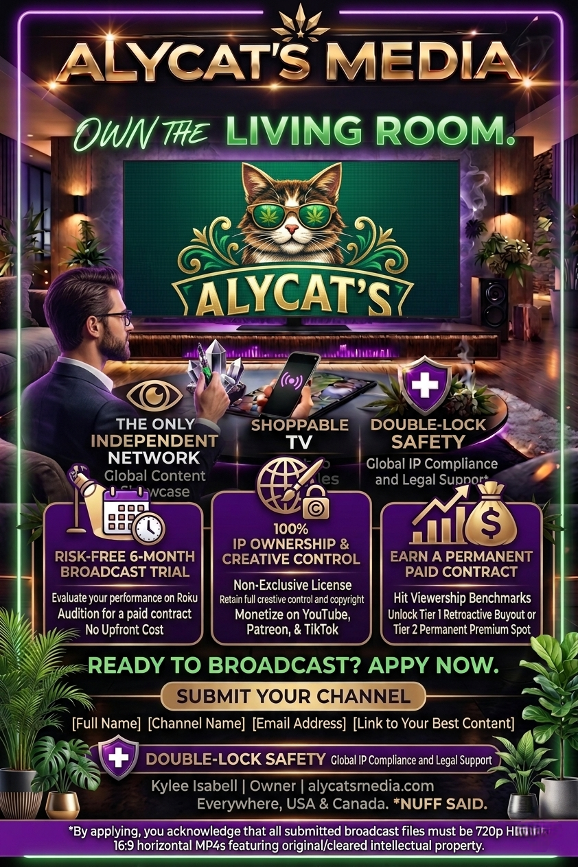 AlyCat's Media - Talent Scouting and Creator Flyer